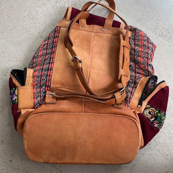 Hand-Woven Leather Backpack - Picture 2 of 6